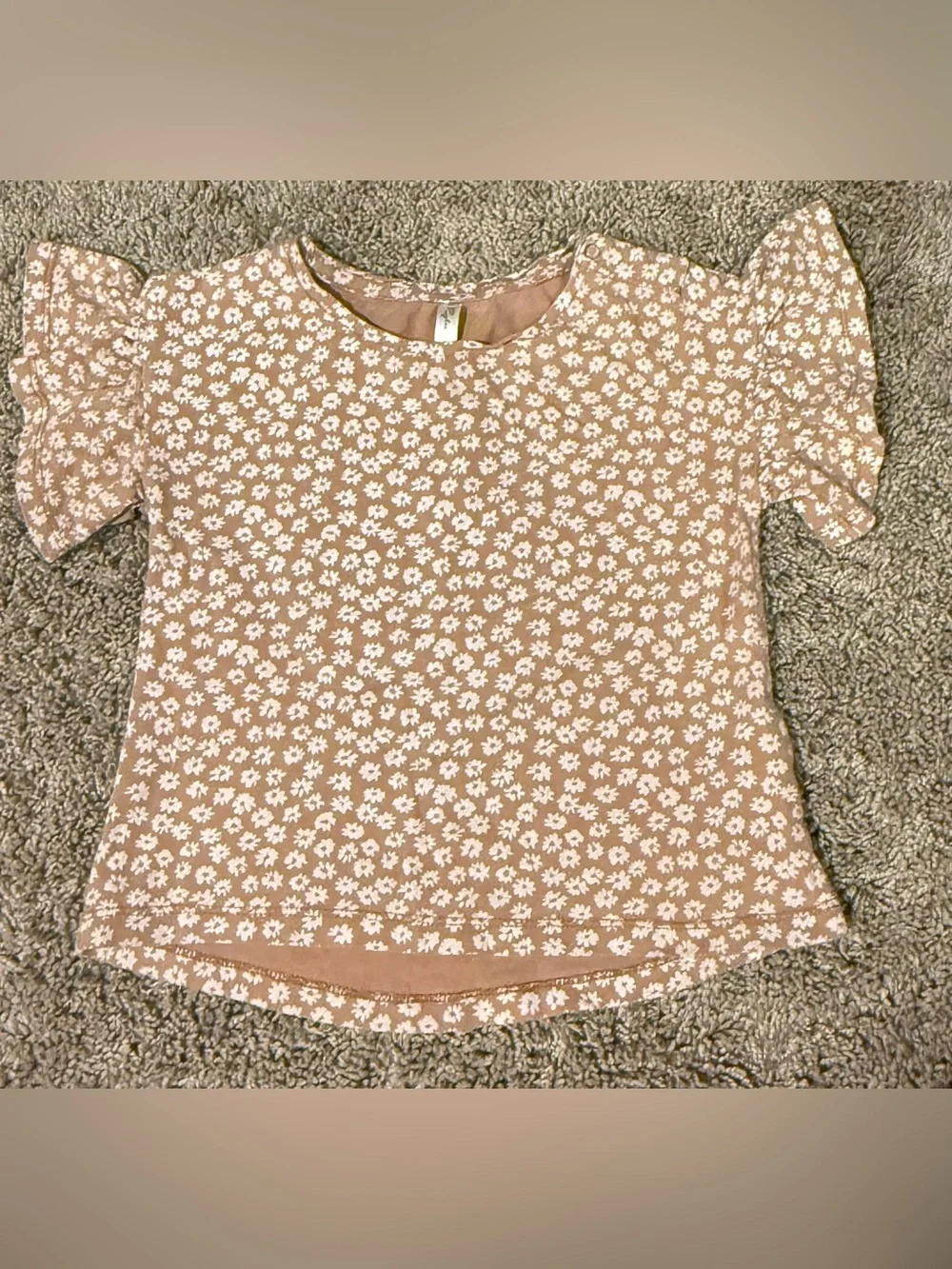 Rylee + Cru Floral Flutter Sleeve Top | 12–18M